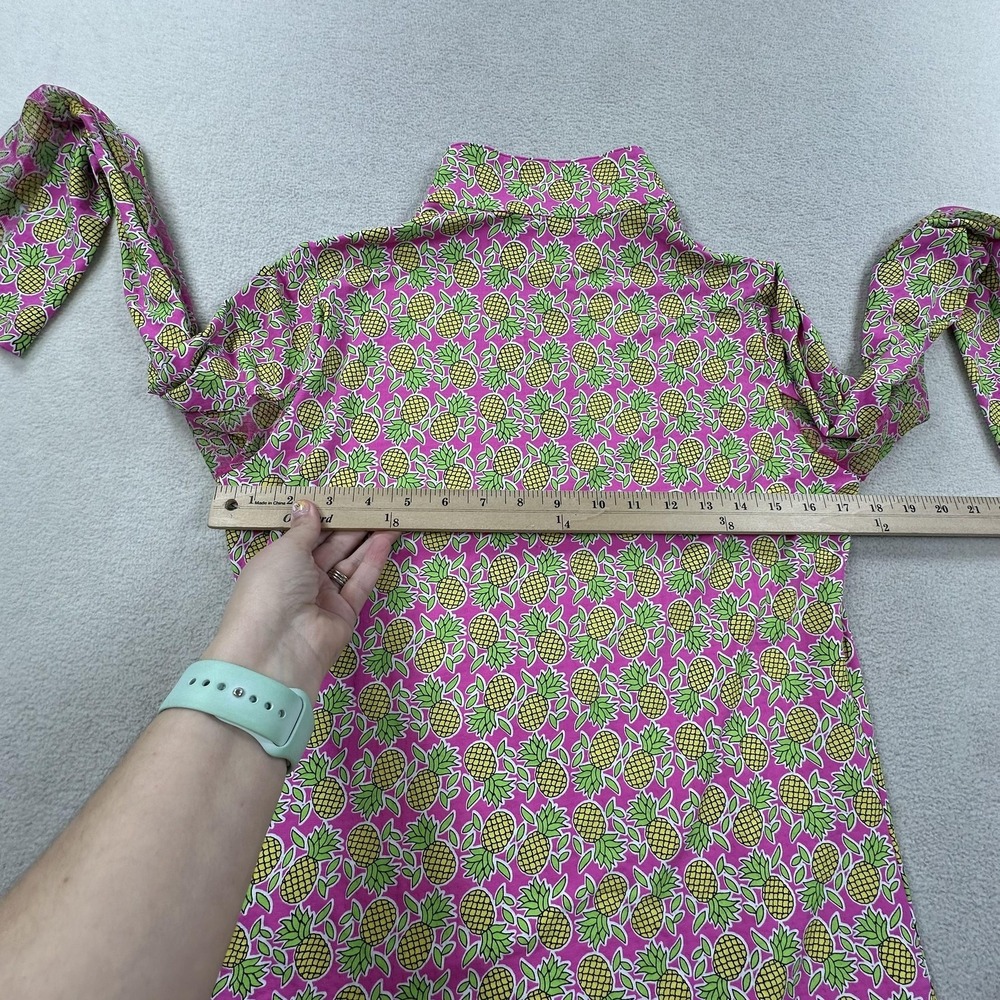 IBKUL Pullover Shirt Womens Small Pineapple Print UPF 50+ 1/4 Zip Golf Sun - Picture 6 of 9